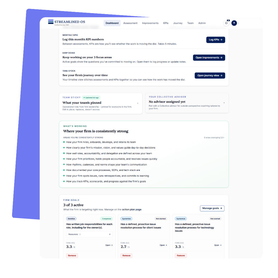 Streamlined OS Dashboard